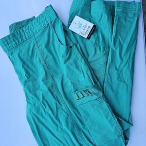 Women's Green Cargo Scrub Pants Size L